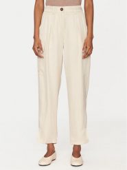 Marella Spodnie materiałowe Aia 2515131071 Beżowy Loose Fit. Brązowe spodnie materiałowe damskie Marella, bez wzorów, z materiału. Za 369.99 zł.