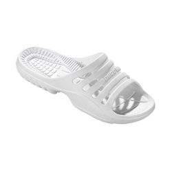 Klapki damskie Beco białe. Białe klapki damskie 47 Brand, bez wzorów, z materiału, bez obcasa. Za 191.99 zł.