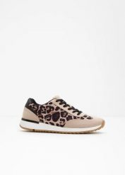 Sneakersy. Brązowe obuwie sportowe damskie bonprix, bez wzorów. Za 124.99 zł.