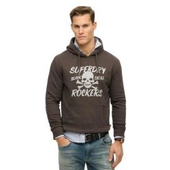 Bluza z kapturem Superdry Skull. Czarne bluzy męskie Superdry., m, bez wzorów, z kapturem. Za 384.20 zł.