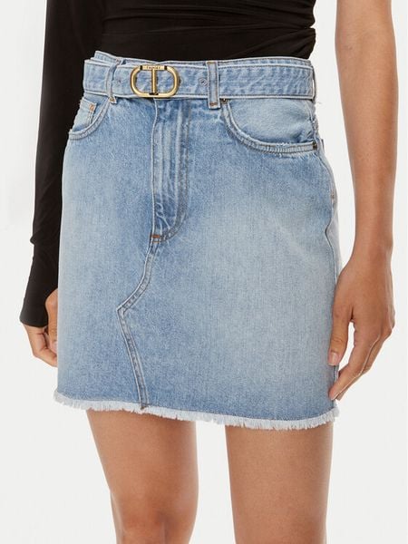 TWINSET Spódnica jeansowa 241TT2391 Niebieski Straight Fit. Niebieskie spódnice damskie Twinset, bez wzorów, z bawełny. Za 759.99 zł.