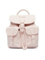 Guess Plecak V6GZ05 W2120 Różowy. Czerwone plecaki damskie Guess, z aplikacjami, ze skóry. Za 429.99 zł.
