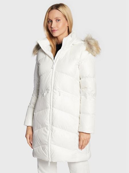 Calvin Klein Kurtka puchowa K20K204953 Biały Regular Fit. Białe kurtki damskie Calvin Klein, s, bez wzorów, z puchu, bez kaptura. Za 909.99 zł.
