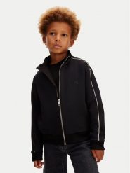 Calvin Klein Jeans Bluza Piping IB0IB02631 Czarny Regular Fit. Czarne bluzy dla chłopców Calvin Klein Jeans, bez wzorów, z jeansu, bez ramiączek, bez kaptura. Za 349.99 zł.