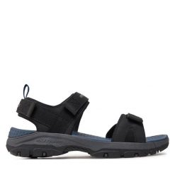 Sandały Skechers. Czarne sandały męskie Skechers, bez zapięcia. Za 179.99 zł.