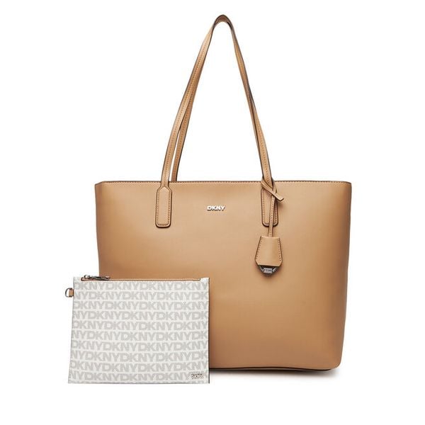 Torebka DKNY. Brązowe torebki do ręki damskie DKNY, bez wzorów, klasyczne, bez dodatków. Za 579.99 zł.