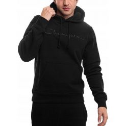 Bluza Męska Z Kapturem Champion Sportowa Treningowa Bawełniana Hoodie S. Czarne bluzy męskie Champion, m, bez wzorów, z bawełny, z kapturem. Za 209.00 zł.