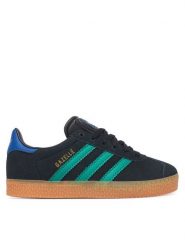 Adidas Sneakersy Gazelle Paris 2024 KI7134 Czarny. Czarne buty sportowe chłopięce Adidas, bez wzorów, ze skóry, bez zapięcia. Za 279.99 zł.