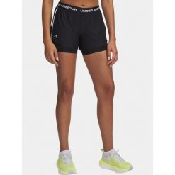 Spodenki treningowe damskie Under Armour Tech Play Up 2in1 Shorts. Czarne szorty sportowe damskie Under Armour, s, bez wzorów, sportowe, trekkingowe. Za 111.99 zł.