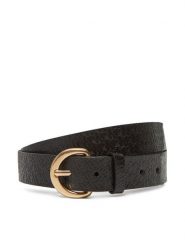 Calvin Klein Pasek Damski Classic Buckle Aop 30Mm LV04K7019G Czarny. Czarne paski damskie Calvin Klein, bez wzorów, ze skóry. Za 139.99 zł.