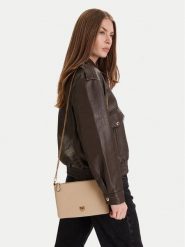 PINKO Torebka Flat Classic AI 25-26 PCPL 100455 A0F1 Beżowy. Brązowe torebki do ręki damskie Pinko, bez wzorów, ze skóry, wizytowe, bez dodatków. Za 679.99 zł.