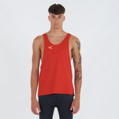 Koszulka treningowa VILAR męska. Czerwone buty sportowe męskie ELPLAYER, m, bez wzorów, bez kołnierzyka, bez ramiączek, na fitness i siłownię. Za 65.00 zł.