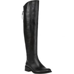 Muszkieterki BALDACCINI - 368500-0 Black. Czarne kozaki damskie Baldaccini, ze skóry. W wyprzedaży za 289.00 zł.