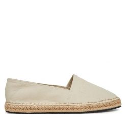 Espadryle Calvin Klein. Białe espadryle damskie Calvin Klein, bez wzorów, bez obcasa, bez zapięcia. Za 229.99 zł.