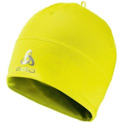 Czapka do biegania dla dorosłych Odlo Hat Polyknit Warm Eco. Żółte czapki i kapelusze męskie Odlo, bez wzorów, z elastanu, sportowe. Za 101.99 zł.