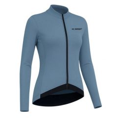 Koszulka rowerowa KIN, lodowoniebieska. Niebieskie bluzy sportowe damskie GIST, bez wzorów, bez kaptura, rowerowe. Za 399.00 zł.
