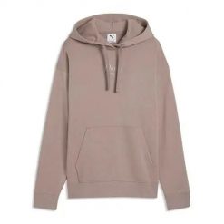 Bluza sportowa damska Puma Ess Script Comfort. Brązowe bluzy sportowe damskie Puma, l, bez wzorów, z kapturem, do piłki nożnej. Za 209.00 zł.