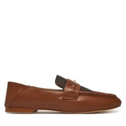 Mokasyny MICHAEL Michael Kors. Brązowe mokasyny damskie MICHAEL Michael Kors, ze lnu. Za 499.99 zł.