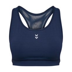 Biustonosz podtrzymujący dla kobiet Hummel Medium. Niebieskie biustonosze Hummel, bez wzorów. Za 227.00 zł.