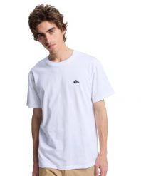 Koszulka z krótkim rękawem BASIC męska. Białe koszulki sportowe męskie Quiksilver, m, bez wzorów, z bawełny, bez kołnierzyka, bez ramiączek, na fitness i siłownię. Za 96.15 zł.
