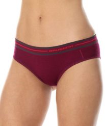 Majtki hipster z wełną merino damskie Brubeck ACTIVE WOOL. Czarne bielizna termoaktywna damska Brubeck, s, bez wzorów, z poliamidu, bez ramiączek. Za 59.99 zł.