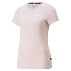 Koszulka fitens damska Puma ESS+ Embroidery Tee. Czerwone t-shirty damskie Puma, m, bez wzorów, sportowe, bez kołnierzyka. Za 88.25 zł.