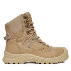 Trzewiki Hunter. Brązowe botki męskie Hunter, bez wzorów, bez zapięcia. Za 349.99 zł.