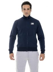 Bluza z bawełna z zamek błyskawiczny na trening. Czarne bluzy męskie LEONE 1947 APPAREL, s, bez wzorów, z bawełny, bez kaptura, na fitness i siłownię. Za 324.17 zł.