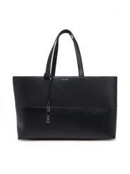 Calvin Klein Torebka Ck Mixmedia Medium Shopper K60K613011 Czarny. Czarne torebki shopper damskie Calvin Klein, bez wzorów, ze skóry, bez dodatków. Za 359.99 zł.
