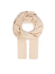 Tommy Hilfiger Szal Th Monogram Scarf AW0AW18273 Beżowy jasny. Brązowe czapki i kapelusze damskie Tommy Hilfiger, bez wzorów. Za 289.99 zł.