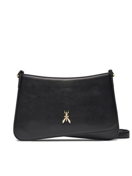 Patrizia Pepe Torebka 2B0101/L132-K103 Czarny. Czarne listonoszki damskie Patrizia Pepe, bez wzorów, ze skóry, bez dodatków. Za 1,289.00 zł.