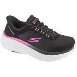 Buty do biegania damskie, Slip-Ins: Max Cushioning Endeavour - Cardova. Czarne obuwie sportowe damskie Skechers, bez wzorów, do biegania, Skechers Sport. Za 449.99 zł.