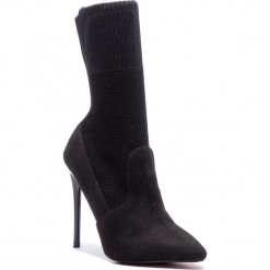 Kozaki KAZAR - Kiera 34028-TS-00 Black. Czarne kozaki damskie Kazar, z materiału. Za 499.00 zł.