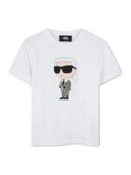 Karl Lagerfeld Kids T-Shirt Z30437 S Biały Regular Fit. Białe t-shirty dla chłopców Karl Lagerfeld Kids, bez wzorów, z bawełny, bez ramiączek. Za 129.99 zł.