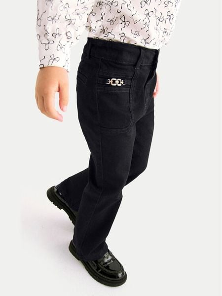 Abel & Lula Jeansy 5721 Czarny Flare Fit. Czarne jeansy dla dziewczynek Abel & Lula, z bawełny. Za 219.99 zł.