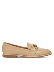DeeZee Loafersy Y066 Beżowy. Brązowe mokasyny damskie DeeZee, ze skóry. Za 119.99 zł.