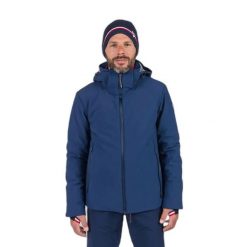 Kurtka narciarska Rossignol Cieloalto. Niebieskie kurtki snowboardowe męskie Rossignol, m, bez wzorów, z materiału, długie, z kapturem, narciarskie, primaloft. Za 1,499.00 zł.