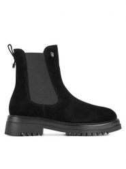 MEXX Sztyblety MX/004C-WB Czarny. Czarne botki damskie Mexx, ze skóry, bez obcasa, na płaskiej podeszwie, bez zapięcia. Za 349.99 zł.