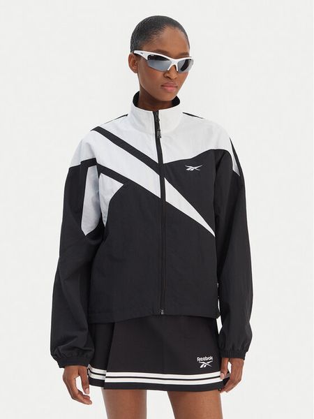 Reebok Bluza Silvia RK25517CCW Czarny Relaxed Fit. Czarne bluzy damskie Reebok, xl, bez wzorów, z syntetyku, bez kaptura. Za 187.99 zł.