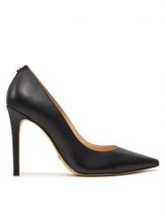 Guess Szpilki Gabben FLTGAB LEA08 Czarny. Czarne szpilki damskie Guess, z aplikacjami, ze skóry, bez obcasa, bez zapięcia. Za 489.99 zł.