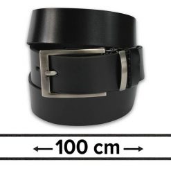 Pasek do Spodni, Czarny 100 cm, Skórzany, Elegancki, Męski, Możliwość Skrócenia -ZET. Czarne paski damskie Zet, bez wzorów, ze skóry, eleganckie. Za 89.00 zł.