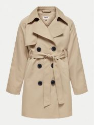 Kids ONLY Trencz Chloe 15323249 Beżowy Regular Fit. Brązowe kurtki i płaszcze dla dziewczynek Kids Only, bez wzorów, z syntetyku, bez kaptura. Za 129.99 zł.