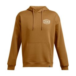 Bluza męska Under Armour Project Rock Icon Fleece Hoodie. Brązowe bluzy męskie Under Armour, m, bez wzorów, bez kaptura, na fitness i siłownię. Za 269.99 zł.