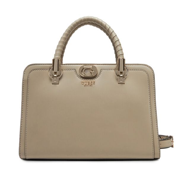 Torebka Guess. Brązowe torebki do ręki damskie Guess, z aplikacjami, klasyczne, bez dodatków. Za 369.99 zł.