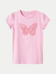 NAME IT T-Shirt Detsi 13240994 Różowy Regular Fit. Czerwone t-shirty i topy dla dziewczynek Name it, bez wzorów, z bawełny, bez ramiączek. Za 59.99 zł.