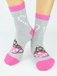 Skarpety dziewczęce frotte wzorzyste ABS SF006-G-02A EUR 27-30. Spodnie sportowe dla dziewczynek Noviti, bez wzorów. Za 13.21 zł.