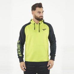 Męska Kurtka Biegowa STORED Zielona-Limonkowa-Czarna. Czarne kurtki męskie Legea, m, bez wzorów, z bawełny, sportowe, bez kaptura. Za 100.00 zł.