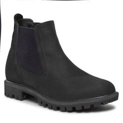 Sztyblety Tamaris. Niebieskie botki damskie Tamaris, bez obcasa, na płaskiej podeszwie, bez zapięcia. Za 299.99 zł.