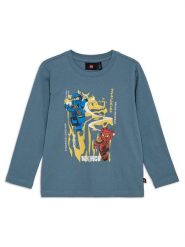 LEGO Bluzka 11010943 Niebieski Regular Fit. Niebieskie koszule dla chłopców LEGO, bez wzorów, z bawełny, bez ramiączek. Za 79.99 zł.