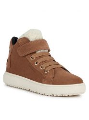 Geox Sneakersy J Theleven Girl Wpf J36HYC 022BH C6627 M Brązowy. Brązowe buty sportowe dziewczęce Geox, bez wzorów, ze skóry, bez zapięcia. Za 609.99 zł.